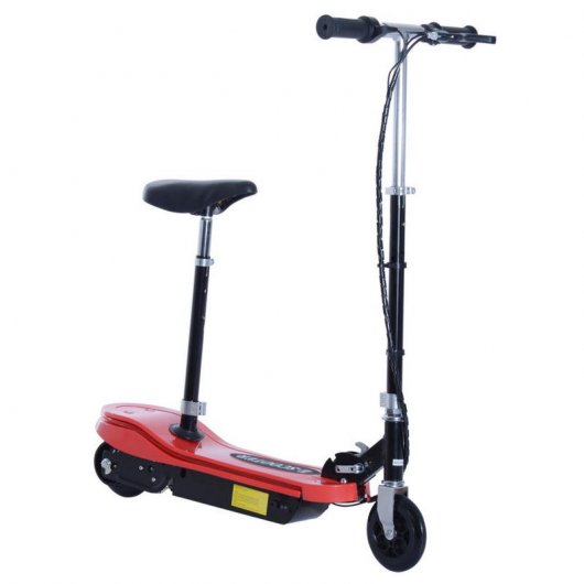 HomCom Scooter Trotinete Eléctrico com LED Vermelho