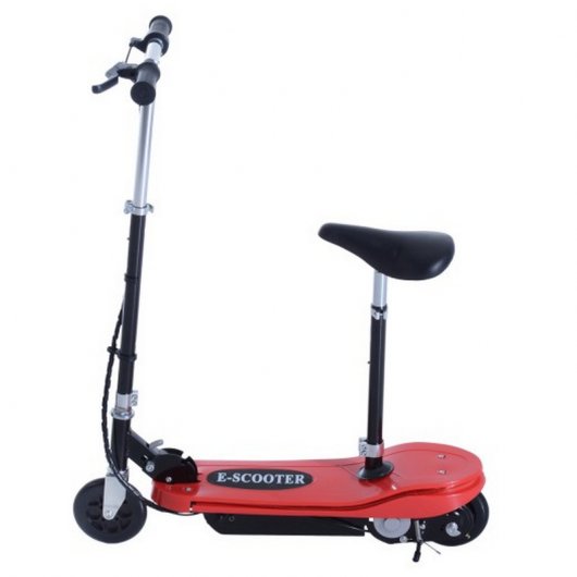 HomCom Scooter Trotinete Eléctrico com LED Vermelho
