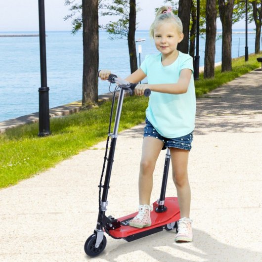 HomCom Scooter Trotinete Eléctrico com LED Vermelho