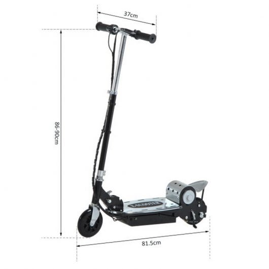 HomCom Scooter Patinete Eléctrico Plegable con Manillar Negro/Plata