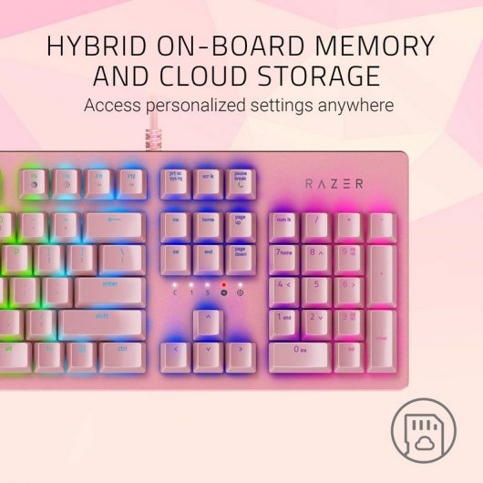 Razer Huntsman Quartz US Layout Teclado Mecánico Gaming Retroiluminado