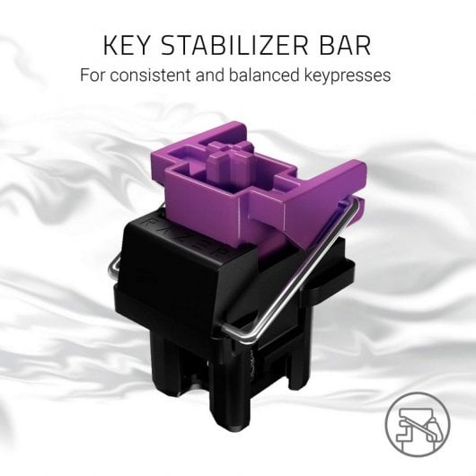 Razer Huntsman Mercury Teclado Mecánico Gaming Retroiluminado Inglés USA