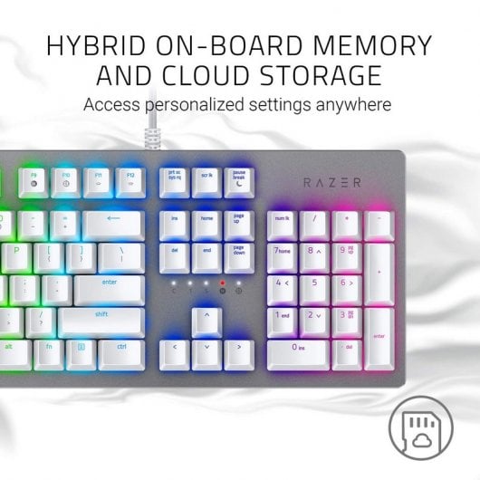 Razer Huntsman Mercury Teclado Mecánico Gaming Retroiluminado Inglés USA
