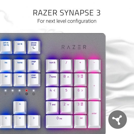 Razer Huntsman Mercury Teclado Mecánico Gaming Retroiluminado Inglés USA
