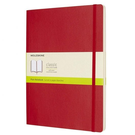 Carnet Moleskine Classic Extra Large 192 feuilles pages simples couverture souple rouge