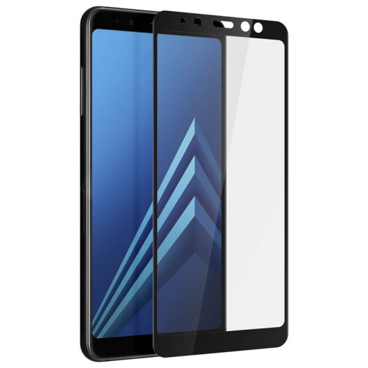 Avizar Protector de Pantalla de Cristal Templado Ultrarfino Bordes Negros para Samsung Galaxy A8