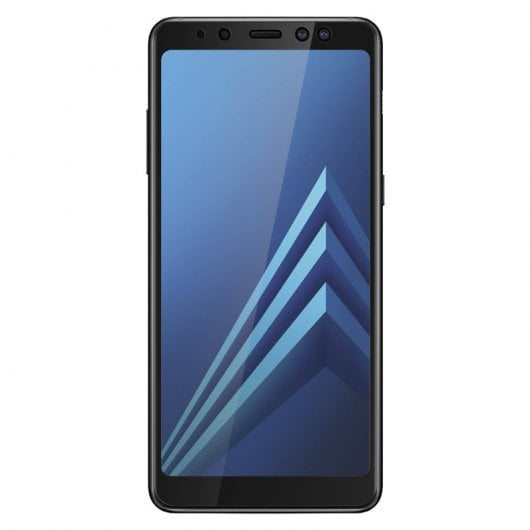Avizar Protector de Pantalla de Cristal Templado Ultrarfino Bordes Negros para Samsung Galaxy A8