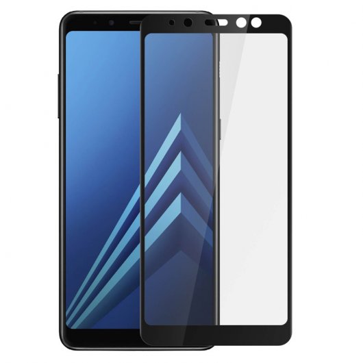 Avizar Protector de Pantalla de Cristal Templado Ultrarfino Bordes Negros para Samsung Galaxy A8