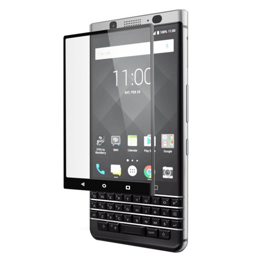 Avizar Protector de Pantalla de Cristal Templado Ultrafino Bordes Negros para BlackBerry Keyone