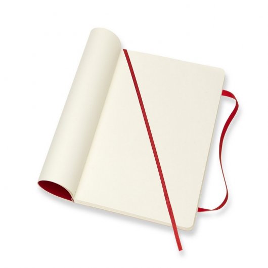 Moleskine Grand Carnet Classique 192 Feuilles Pages Lisses Couverture Souple Rouge