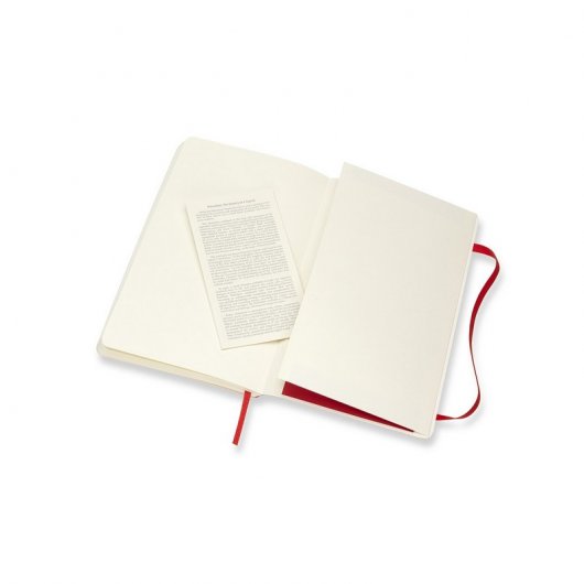Moleskine Grand Carnet Classique 192 Feuilles Pages Lisses Couverture Souple Rouge