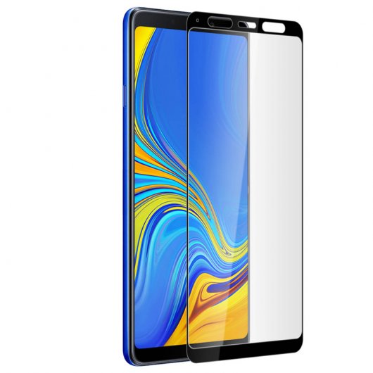 Proteggi schermo in vetro temperato ultrasottile Avizar con bordi neri per Samsung Galaxy A9 2018