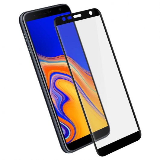 Proteggi schermo in vetro temperato Avizar con bordi smussati neri per Samsung Galaxy J6 Plus