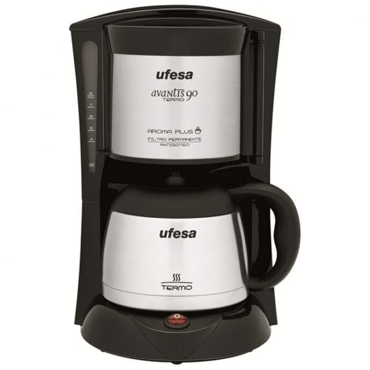 Ufesa CG7236 Avantis Termo Cafeteira 1L 800W Preta/Inox