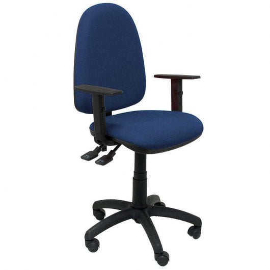Chaise de bureau Piqueras y Crespo Tribaldos avec accoudoirs réglables bleu marine