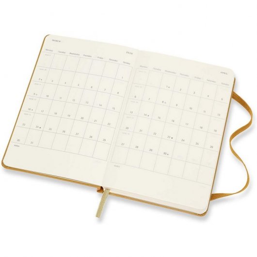 Moleskine 2019-20 Weekly Agenda Cuaderno Semanal Pequeña de 18 Meses Amarilla