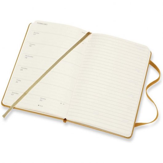 Moleskine 2019-20 Weekly Agenda Cuaderno Semanal Pequeña de 18 Meses Amarilla