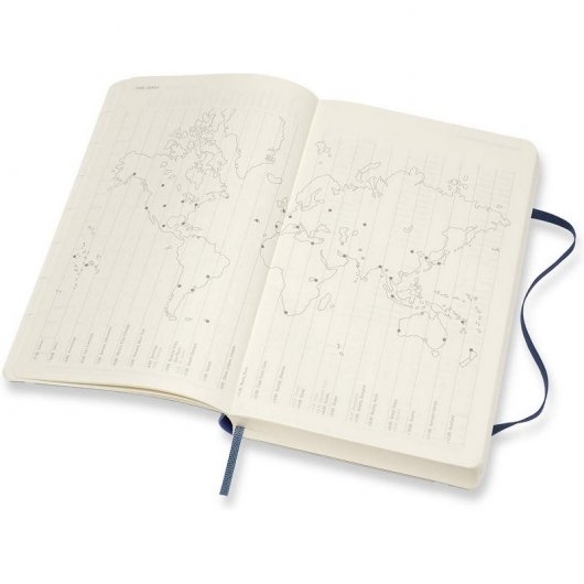 Moleskine 2019-20 Daily Agenda Cuaderno Diario Grande 18 Meses Tapa Blanda Azul