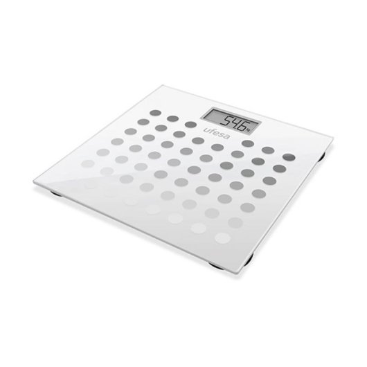 Ufesa BE0908 Báscula de Baño Blanca/Gris Lunares