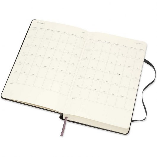 Moleskine 2019-20 Daily Agenda Cuaderno Diario Grande 18 Meses Tapa Dura Negra