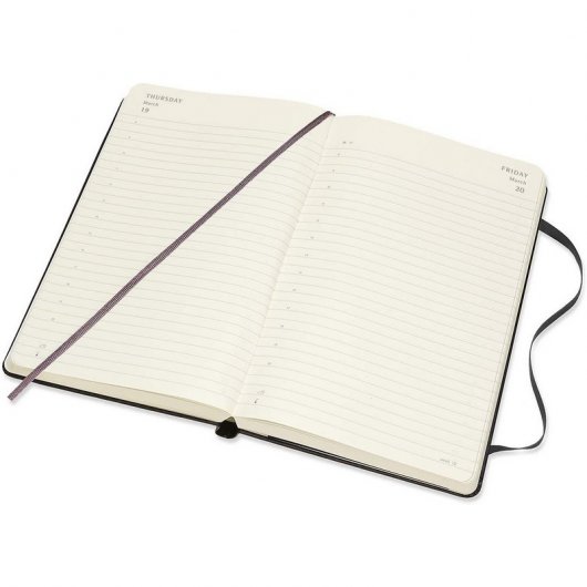 Moleskine 2019-20 Daily Agenda Cuaderno Diario Grande 18 Meses Tapa Dura Negra