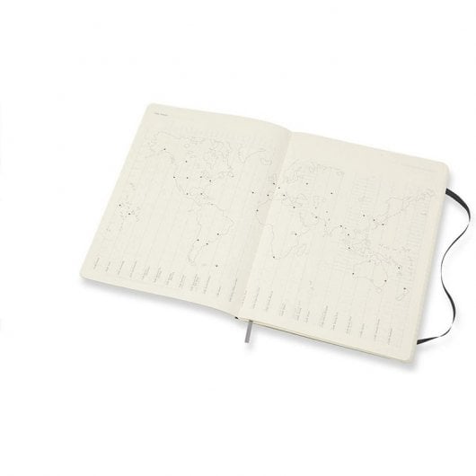 Moleskine Agenda Hebdomadaire 2019-20 Extra Large Carnet Hebdomadaire 18 Mois Couverture Souple Noire