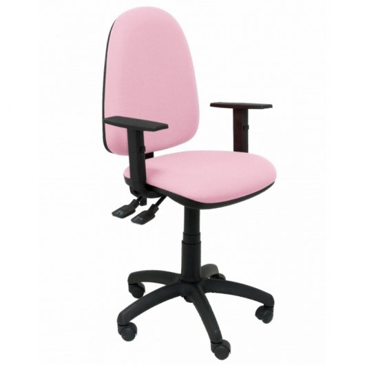 Chaise de bureau Piqueras y Crespo Tribaldos avec accoudoirs réglables rose