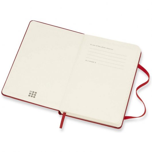Moleskine 2019-20 Weekly Agenda Cuaderno Semanal Pequeña de 18 Meses Tapa Dura Roja