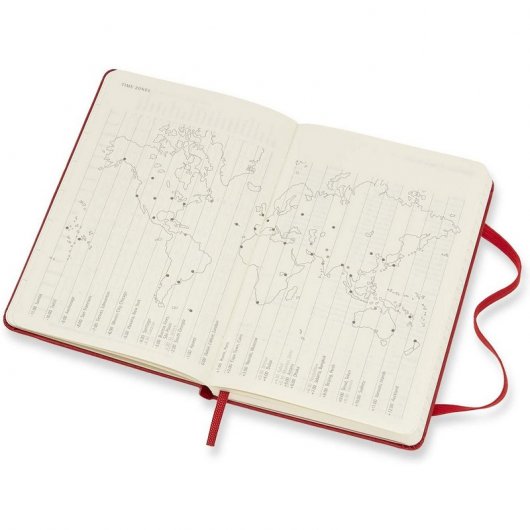 Moleskine 2019-20 Weekly Agenda Cuaderno Semanal Pequeña de 18 Meses Tapa Dura Roja