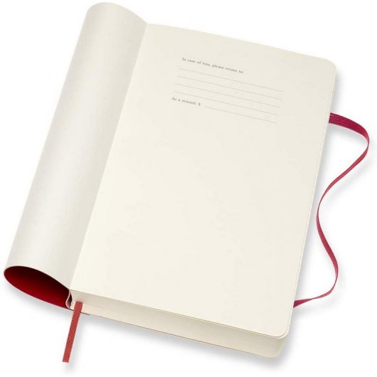 Moleskine 2019-20 Daily Agenda Cuaderno Diario Grande 18 Meses Tapa Blanda Roja