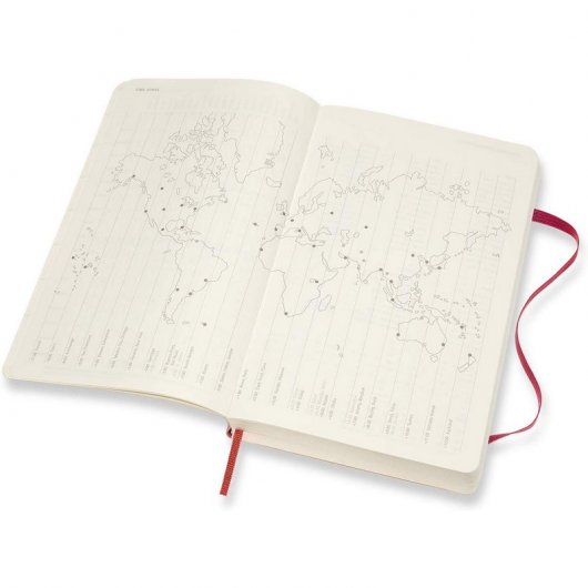 Moleskine 2019-20 Daily Agenda Cuaderno Diario Grande 18 Meses Tapa Blanda Roja