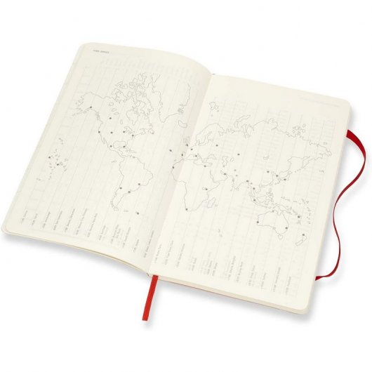 Moleskine 2019-20 Weekly Agenda Cuaderno Semanal Grande de 18 Meses Tapa Blanda Roja