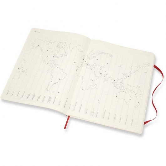Moleskine 2019-20 Weekly Agenda Cuaderno Semanal Extra Grande de 18 Meses Tapa Blanda Roja