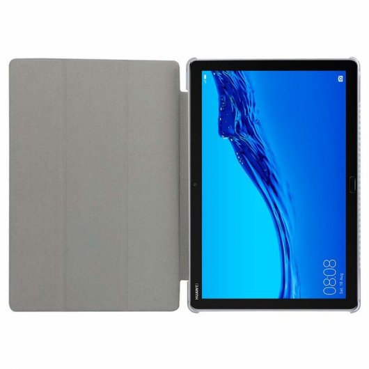 Cool Funda Giratoria Polipiel Negra para Mediapad M5 Lite 10.1"