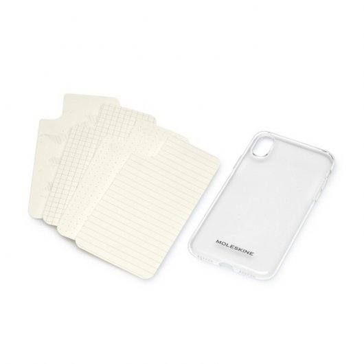 Moleskine Funda Transparente con Plantillas de Papel para iPhone X