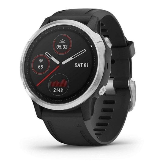 Garmin Fénix 6S 42mm Plata/Negro con Correa Negra