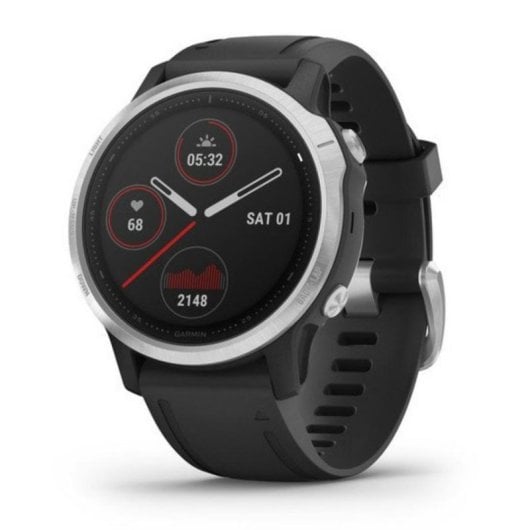 Garmin Fénix 6S 42mm Plata/Negro con Correa Negra
