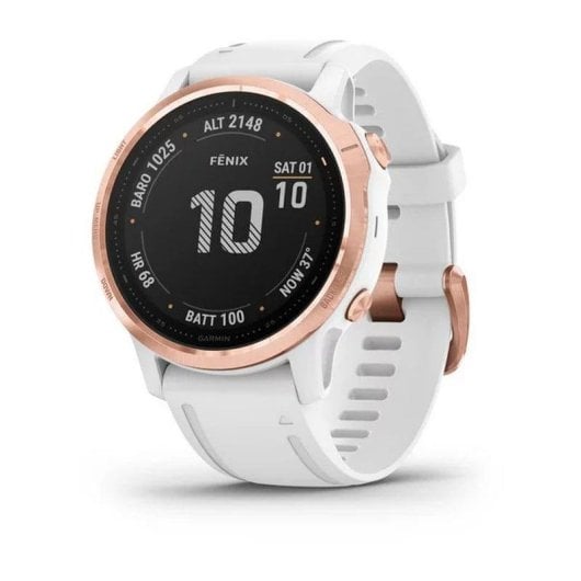 Garmin Fenix 6S Pro 42mm Rose Gold/Blanco con Correa Blanca