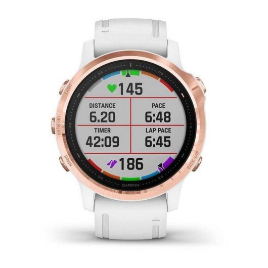 Garmin Fenix 6S Pro 42mm Rose Gold/Blanco con Correa Blanca