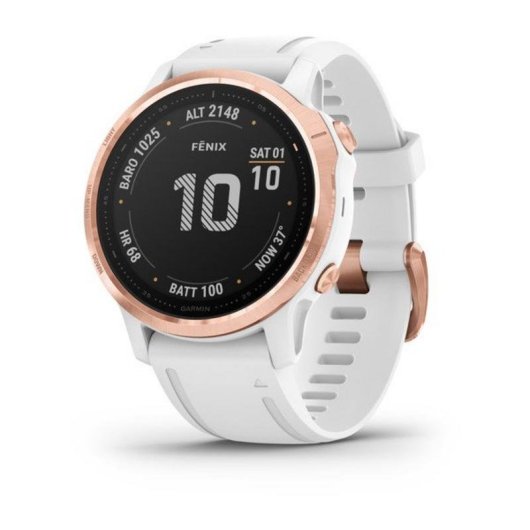 Garmin Fenix 6S Pro 42mm Rose Gold/Blanco con Correa Blanca