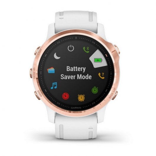 Garmin Fenix 6S Pro 42mm Rose Dourado/Branco com Correia Branca