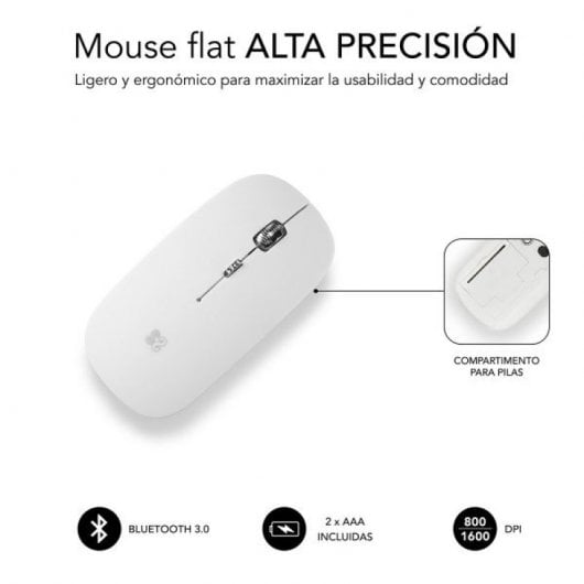 Subblim Dynamic Combo Compact Silver Teclado Bluetooth + Ratón Inalámbrico