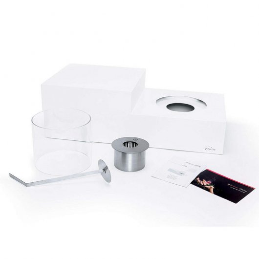 Purline Leto Lareira Mesa de Centro 1kW Aço/Branco