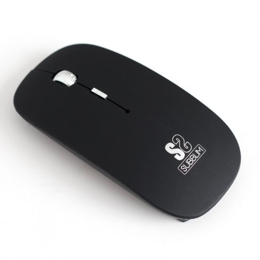 Subblim Flat Ratón Inalámbrico Bluetooth 1600DPI Negro