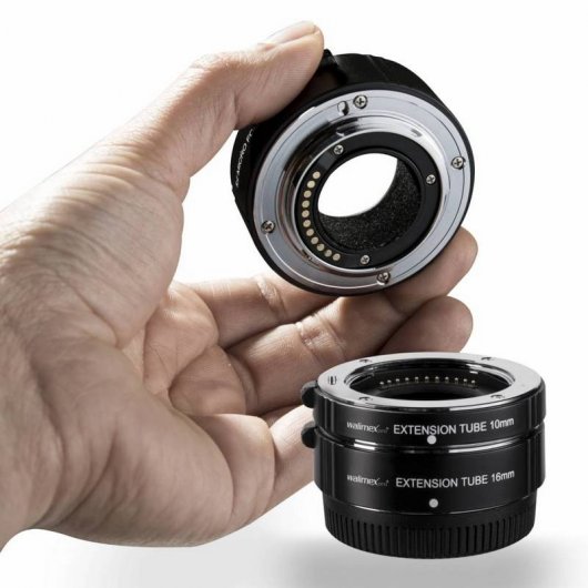 Walimex Pro Extension Tube Set de Anillos Extensores 10/16/21mm para Fuji X