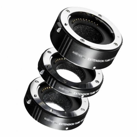 Walimex Pro Extension Tube Set de Anillos Extensores 10/16/21mm para Fuji X