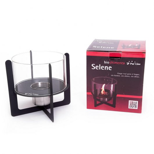 Purline Selene Biochimenea de Sobremesa 0.75kW Negro