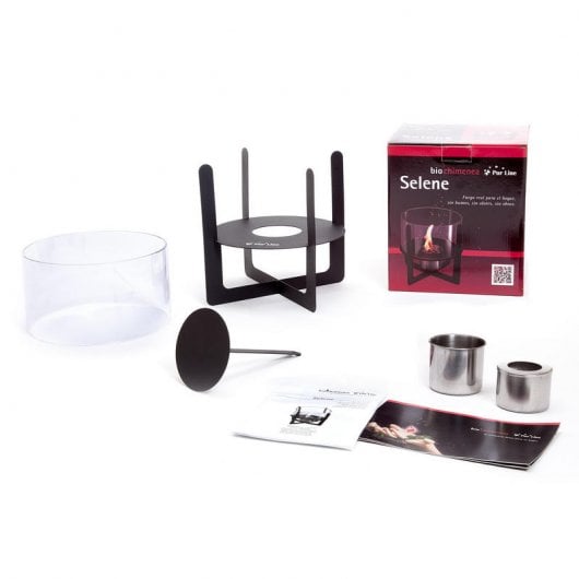 Purline Selene Biochimenea de Sobremesa 0.75kW Negro