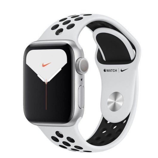 Apple Watch Nike Series 5 GPS 40mm Aluminio Gris con Correa Deportiva Pure Platinum/Negra