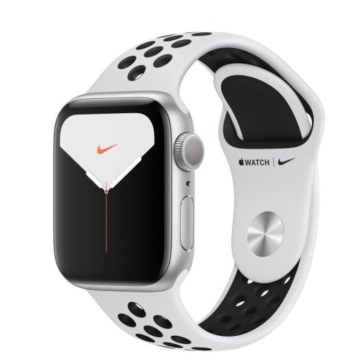 Apple Watch Nike Series 5 GPS 40mm Aluminio Gris con Correa Deportiva Pure Platinum/Negra